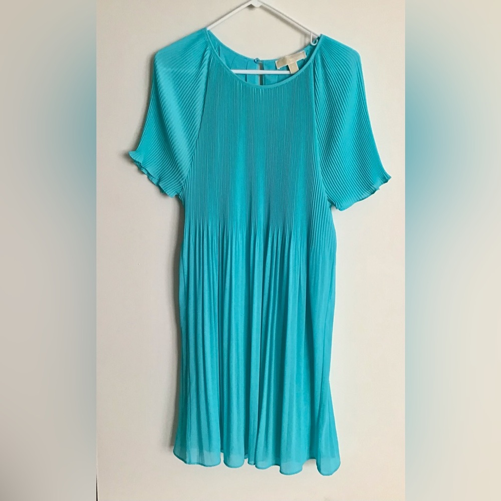 MICHAEL Michael Kors Turquoise Pleated Dress